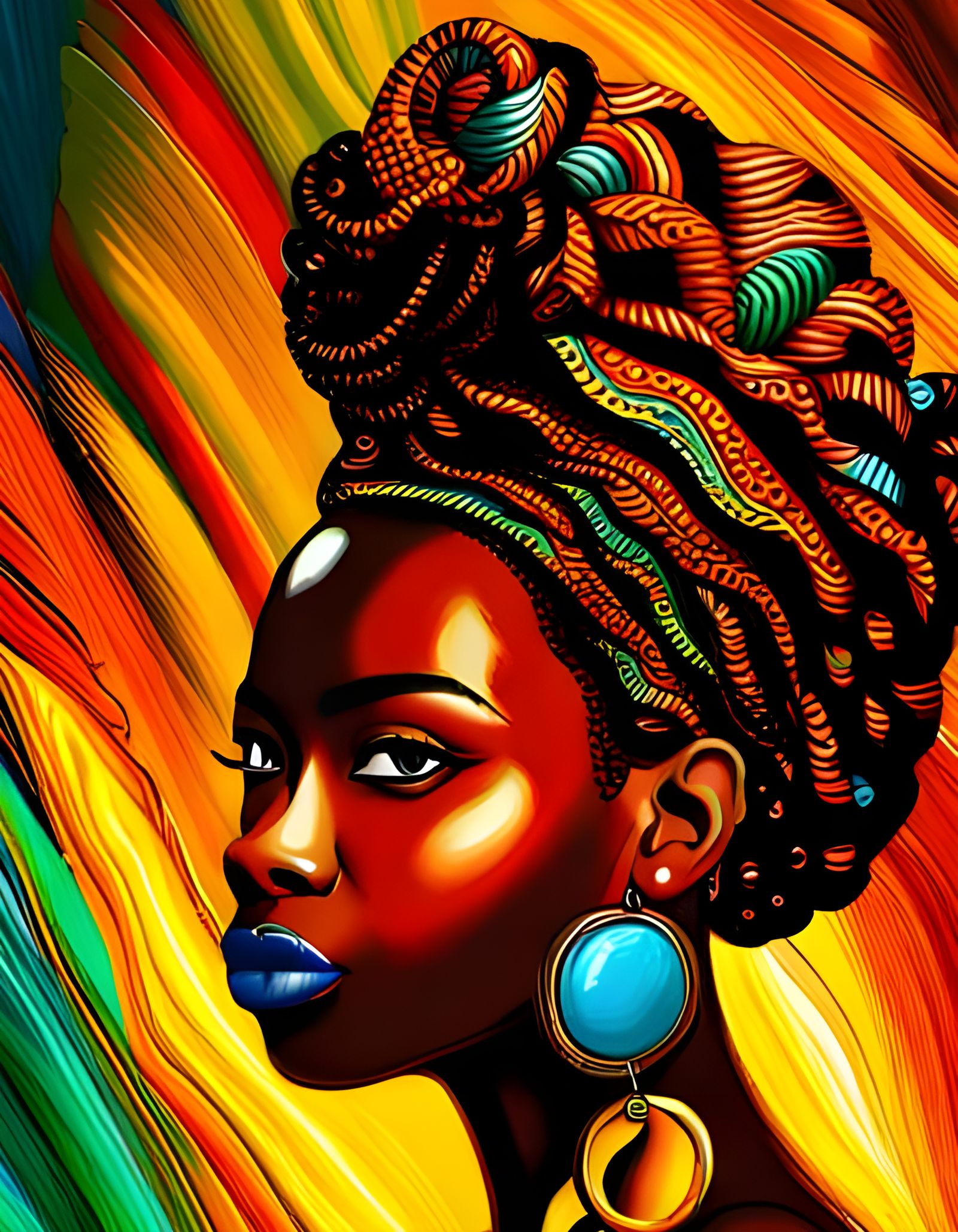 Beautiful African Queen - AI Generated Artwork - NightCafe Creator