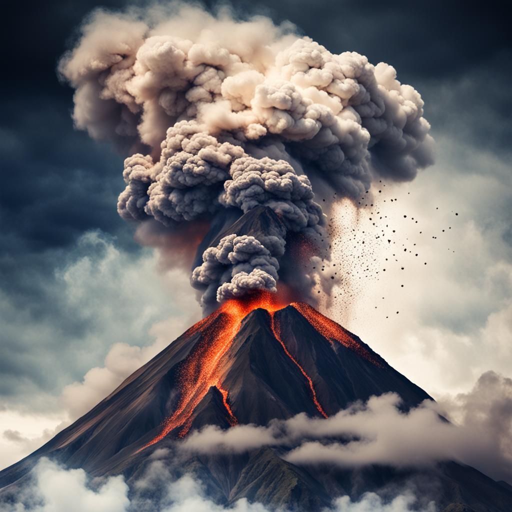 Erupting volcano  by @sasha