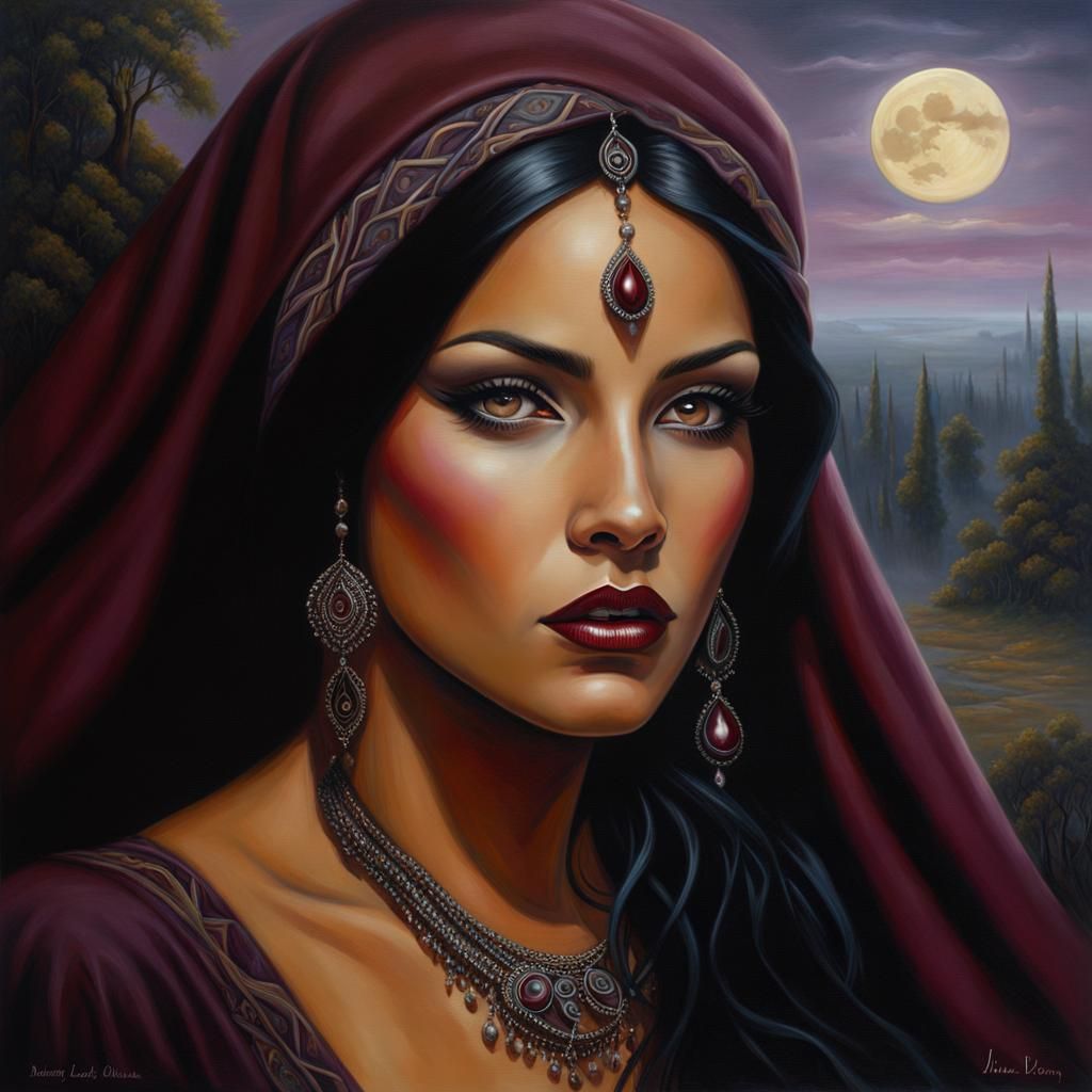 fantasy art, oil painting, character profile, 

in a fantasy...