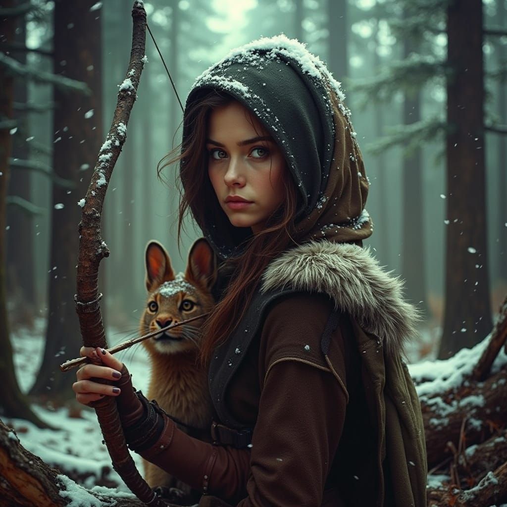 CHAPTER ONE: THE WHISPERING PINES

The wind moaned like a mourning spirit as Elioaré crouched low behind a snow-capped log, arrow nocked and...