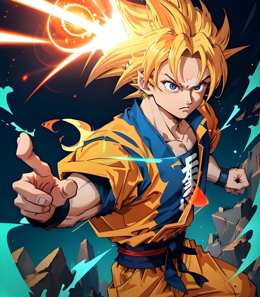 Super Saiyan Son Goku - AI Generated Artwork - NightCafe Creator