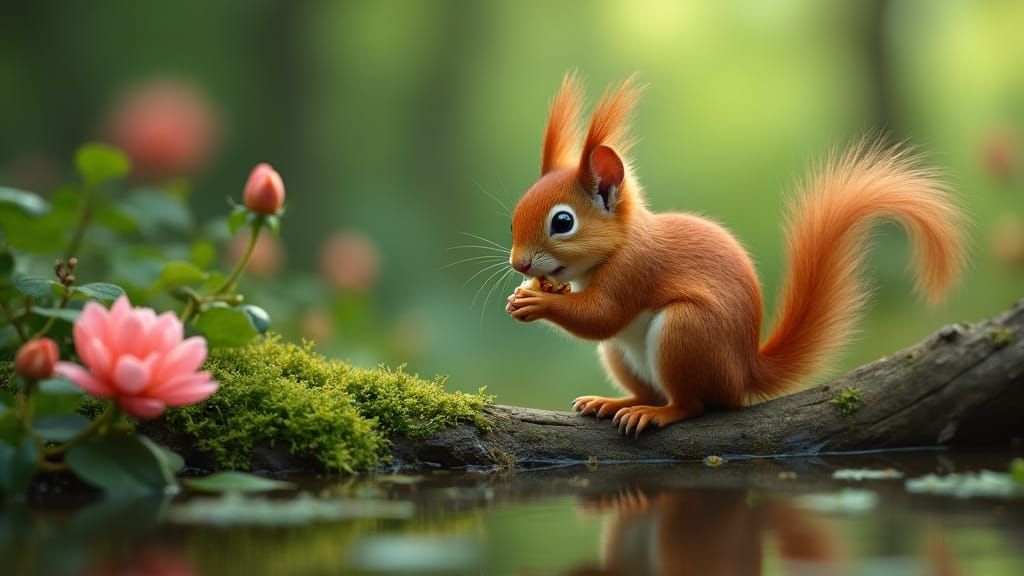 Reddish-brown Squirrel   by @Textured Color