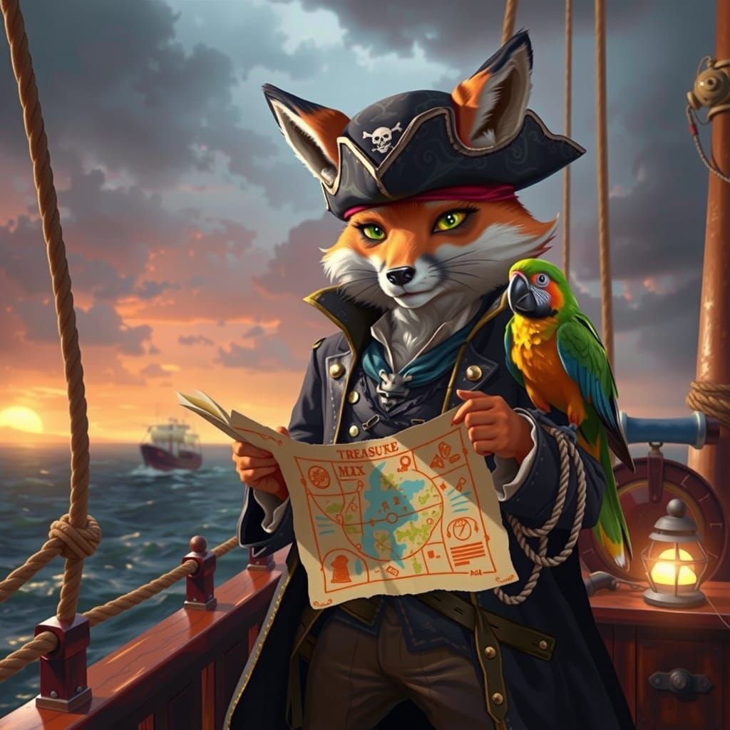 Captain Foxglint Treasure Seeker  by @Jannah