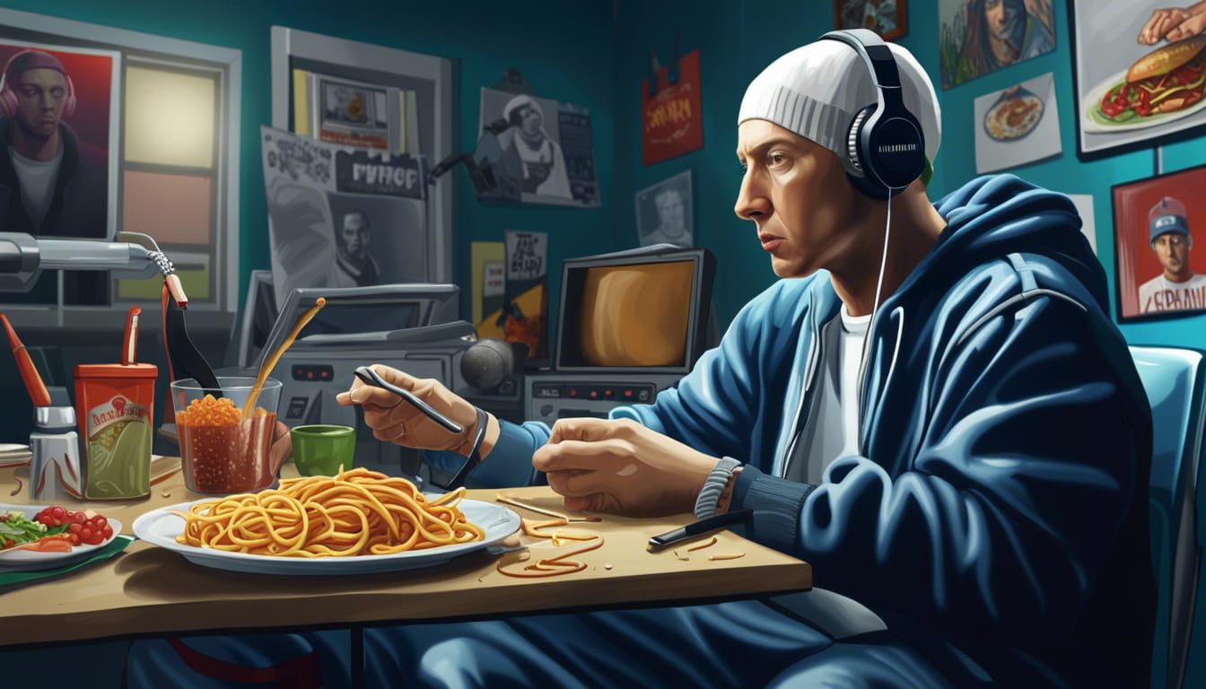Eminem Eating Moms Spaghetti, Recording music