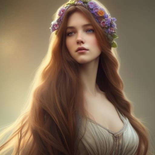 Brunette Princess - AI Generated Artwork - NightCafe Creator