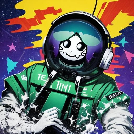 Cosmic Gate in Neon Brushstrokes