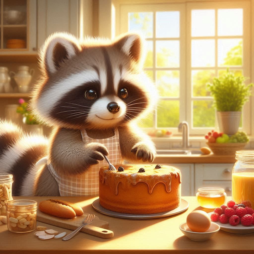 Typhoon Racoon Bunt Cake