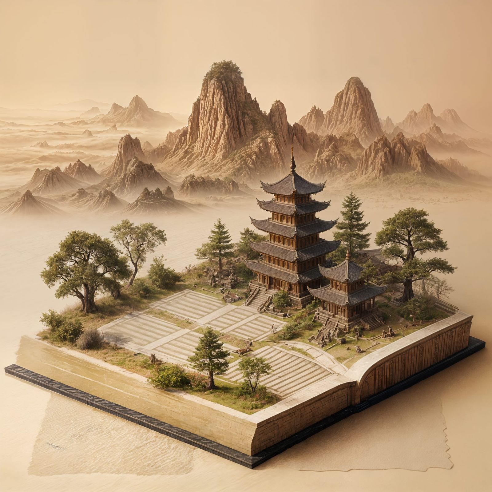 ^^Chronicles of the Cloud Pagoda: Where Ink Becomes Empire:(5 likes)  by @RoyalPrince