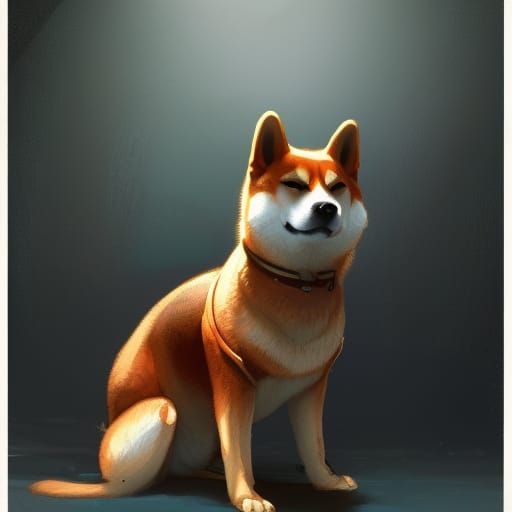 Shiba Inu dressed as American pelgrim - AI Generated Artwork ...