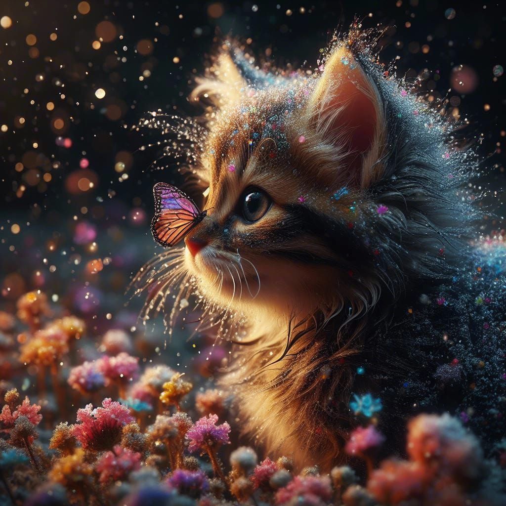 A Kitten's Butterfly  by @Rosie