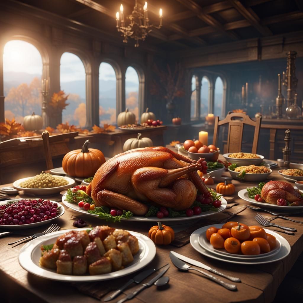Thanksgiving dinner  by @Fredster