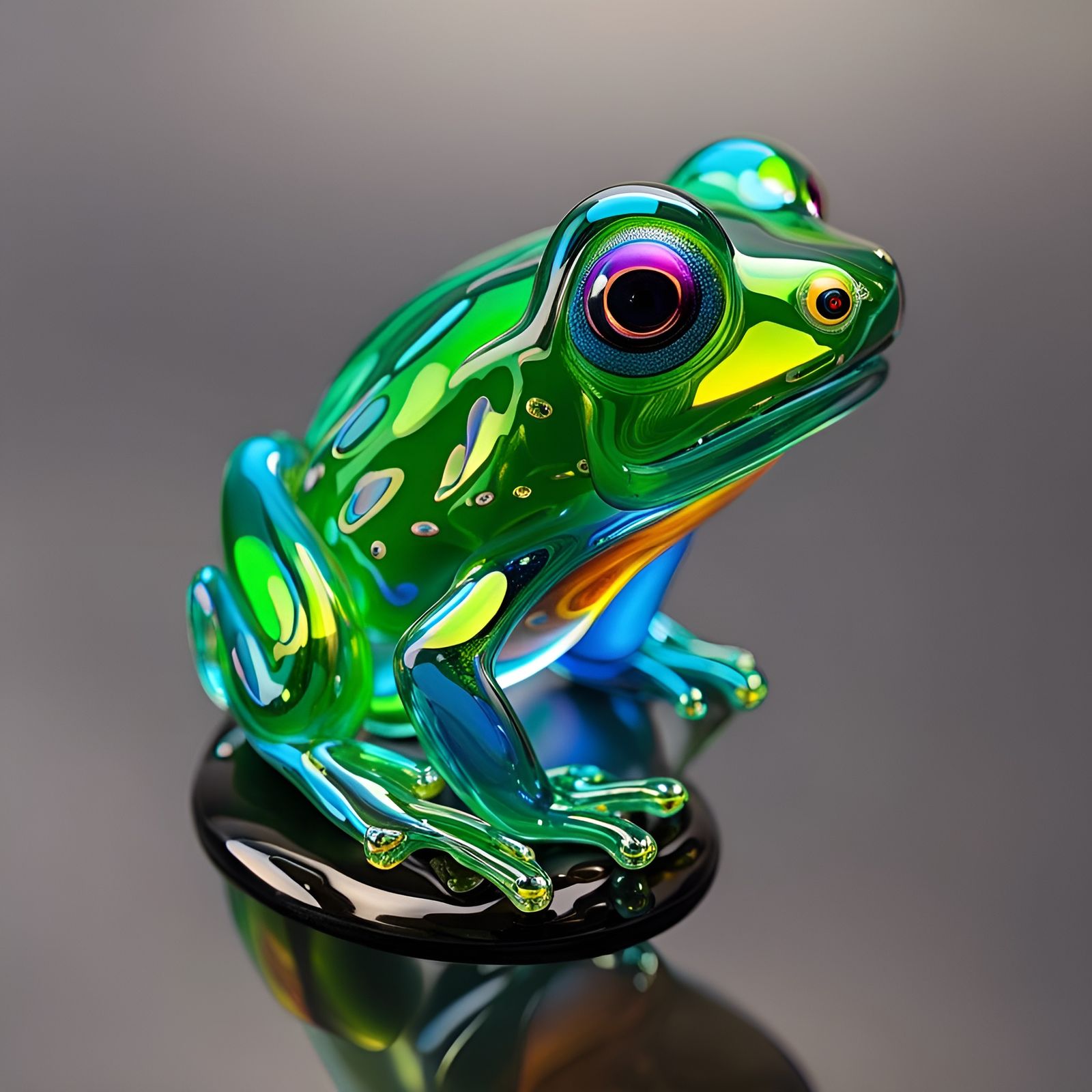 Blown Glass Tree Frog - AI Generated Artwork - NightCafe Creator