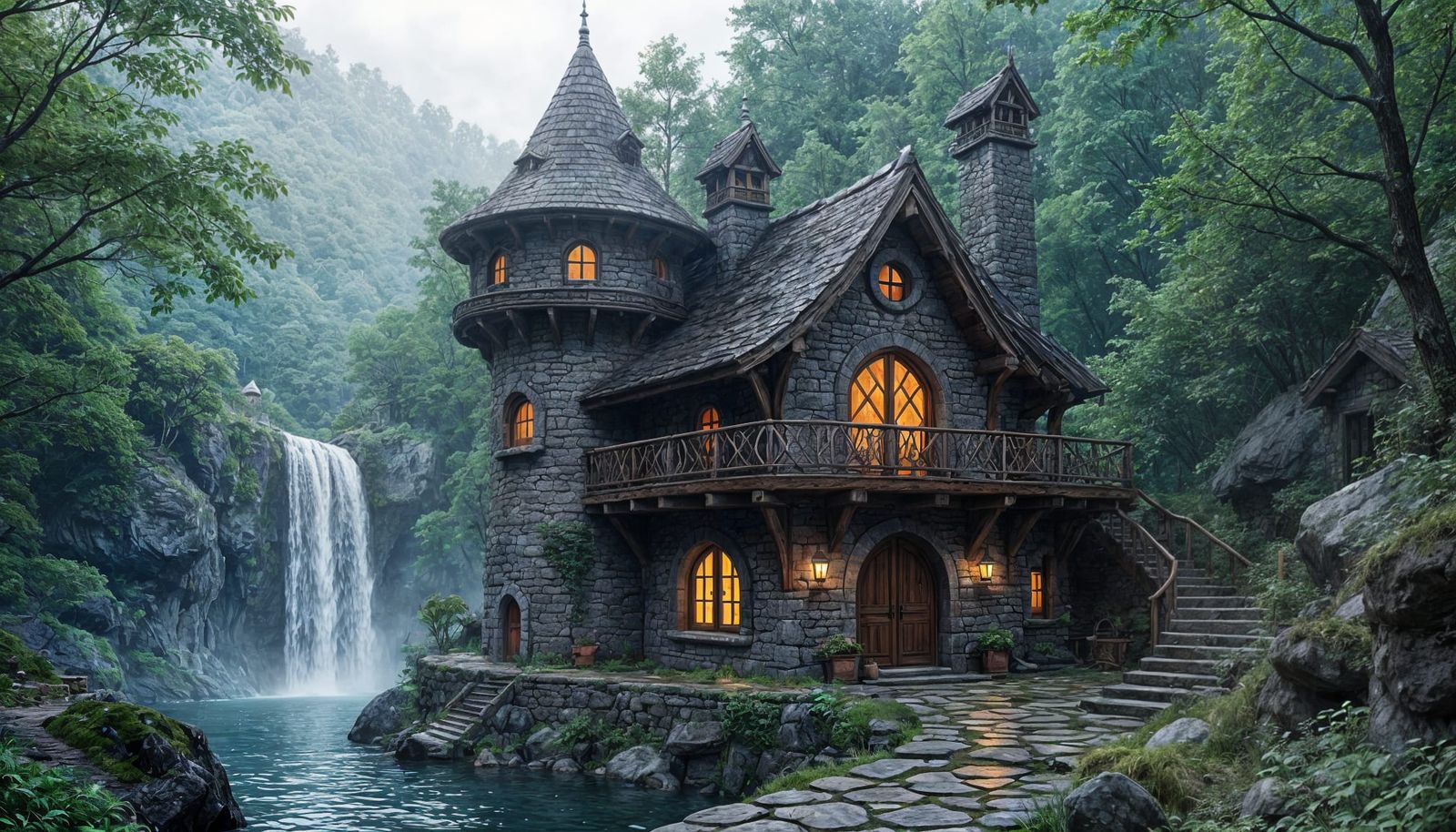 cottage by the falls  by @Davy Jay