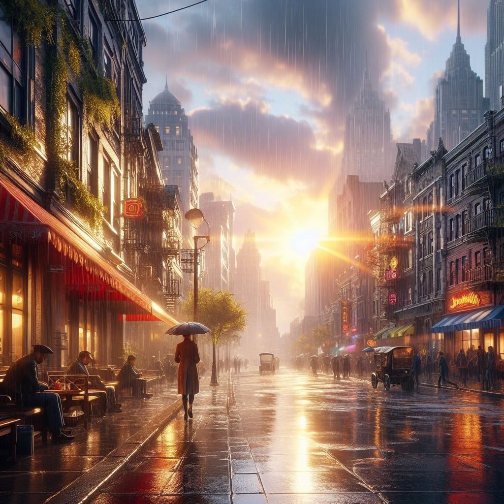 Sunshine on a Rainy Day Realistic Hyperreality