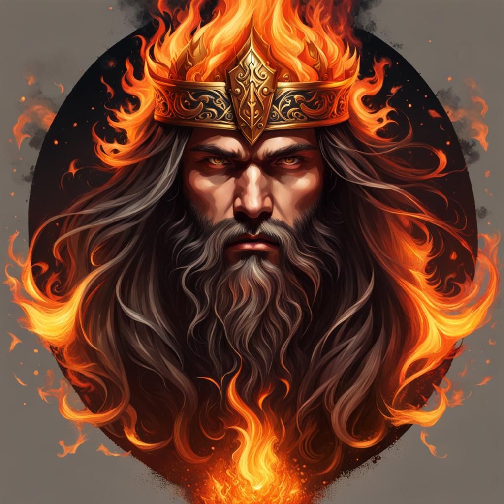 Fire God Logi AI Generated Artwork NightCafe Creator the-fire-god-logos-literature