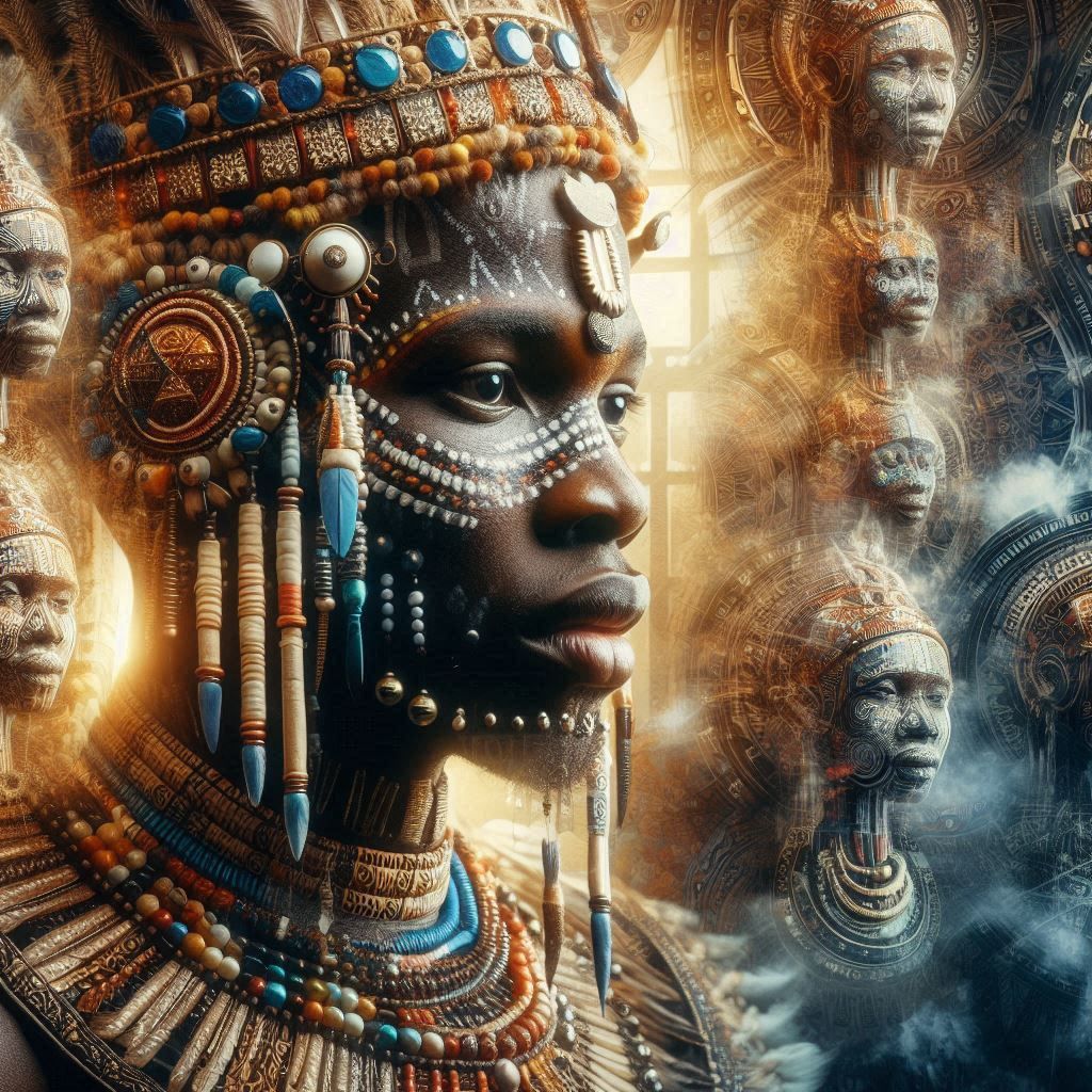 double exposure beautiful fantasy portrait landscape..