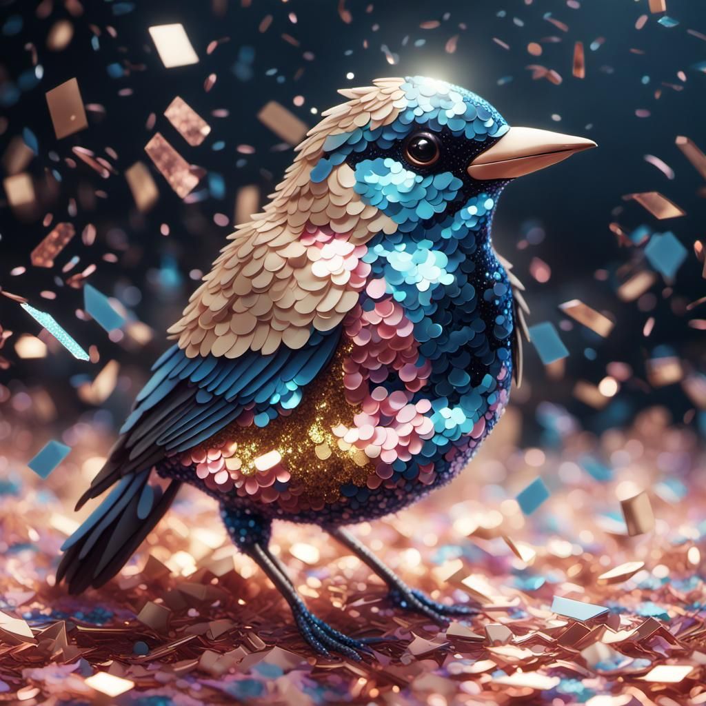 Confetti Bird AI Generated Artwork NightCafe Creator