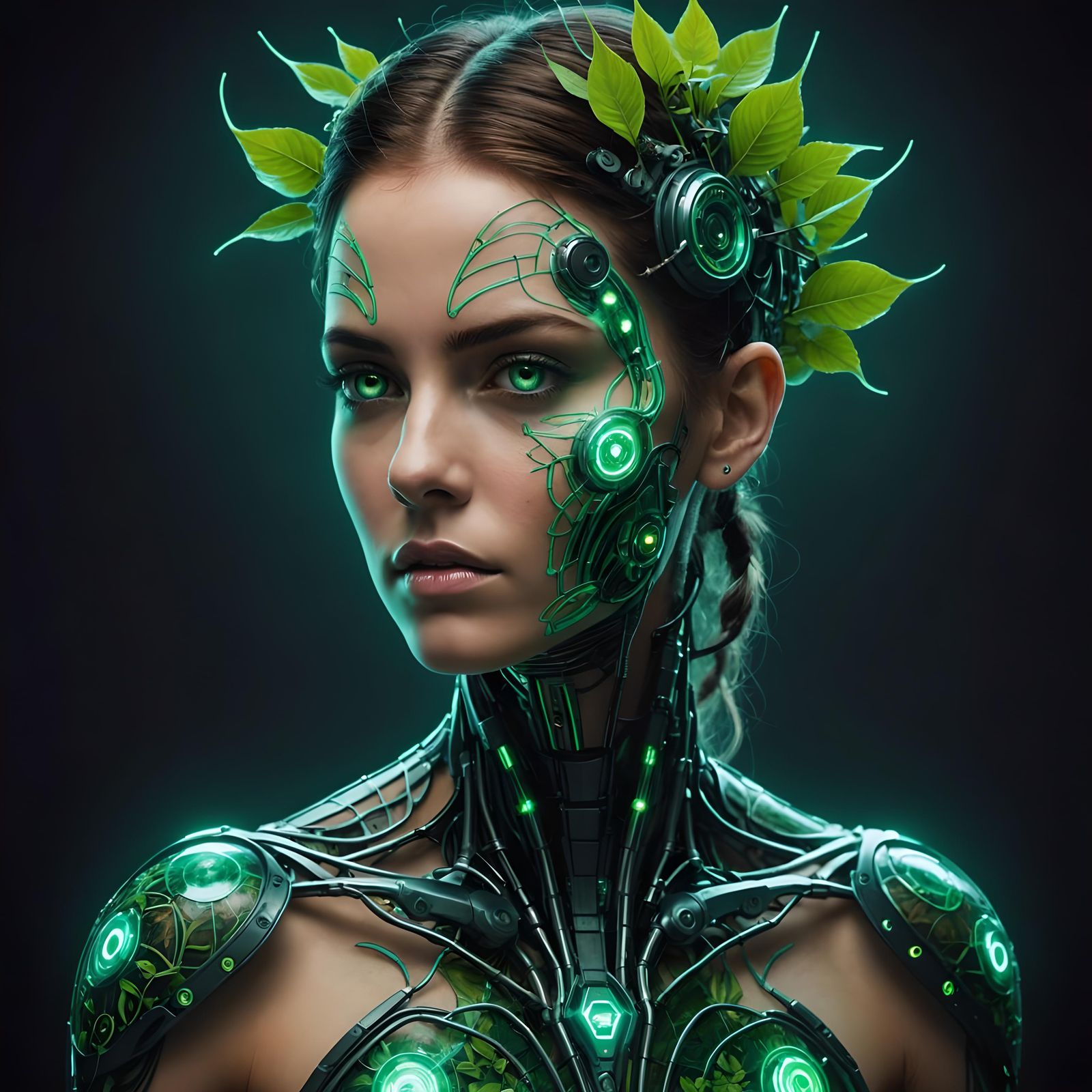 Biopunk portrait - AI Generated Artwork - NightCafe Creator