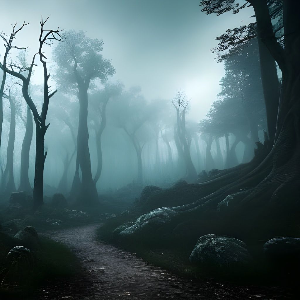 Spooky Forest  by @BinaryDragon