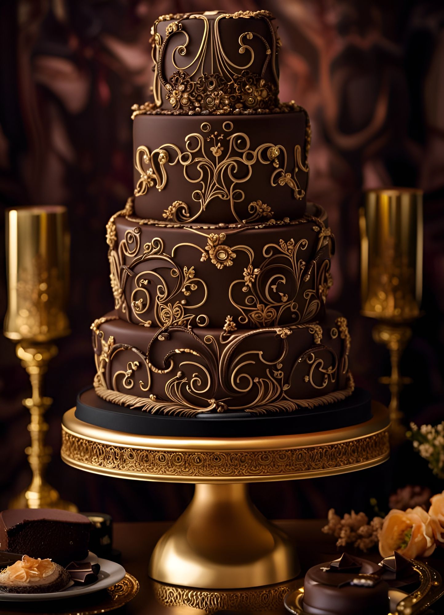 Chocolate Wedding Cake Decorations - Malarkey Cakes | Wedding Cake design |  London
