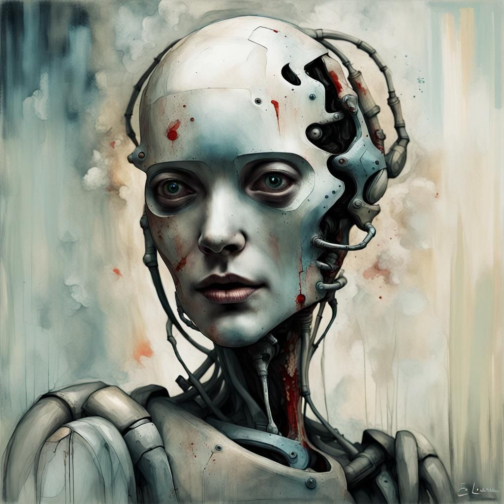 Painting of a girl on a swing in the rain by Andy Kehoe and Tim Burton. Vibrant pop surrealism, weird autumn, gloomcore illustration, folklo...