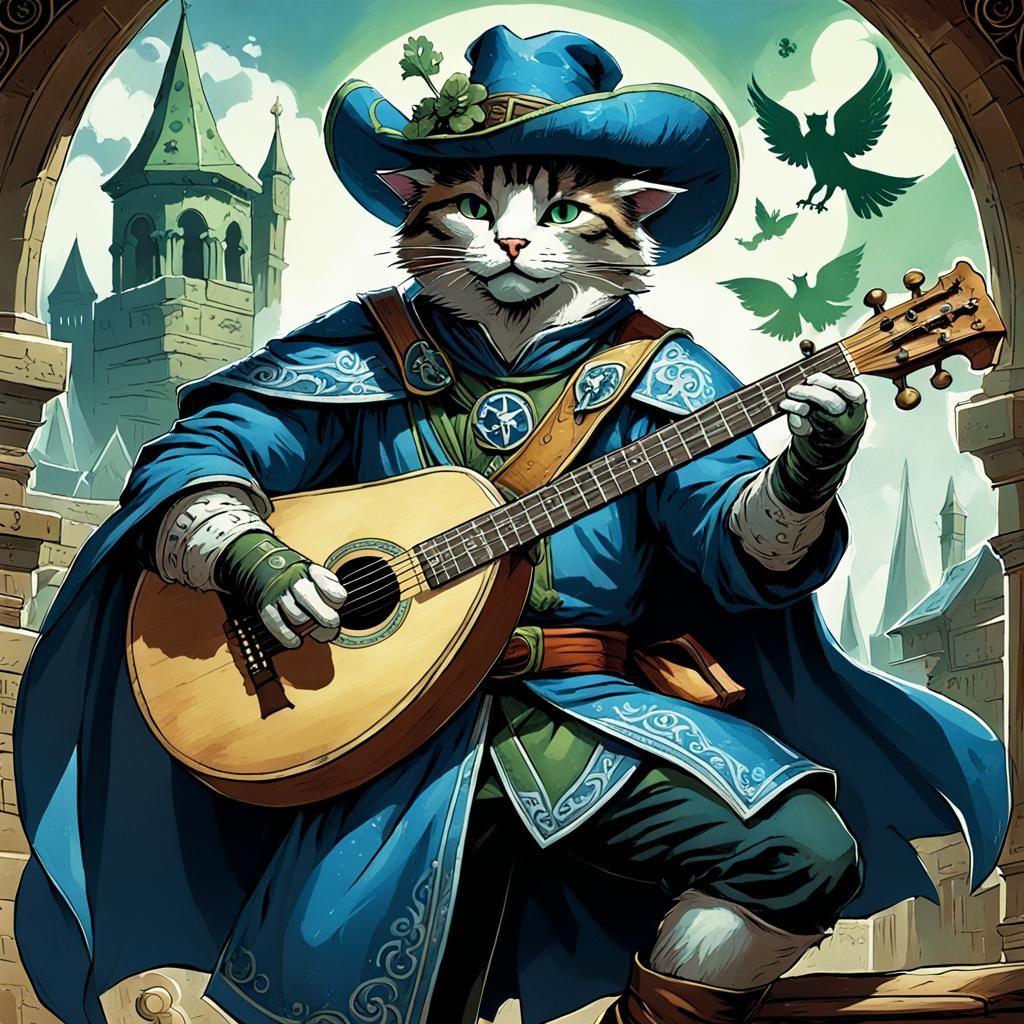 Troubadour Cat  by @Kacor Crunch