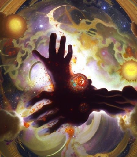 Space Station Middle Finger in Hyperrealistic Style