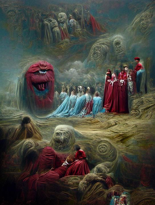 The Crimson King and his breakers - AI Generated Artwork - NightCafe Creator