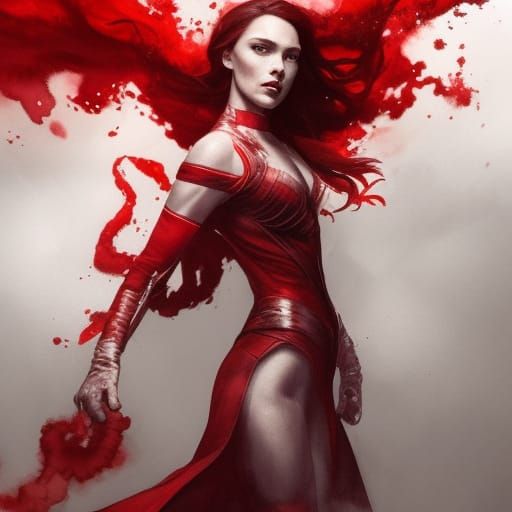 mystical queen scarlet witch - AI Generated Artwork - NightCafe Creator