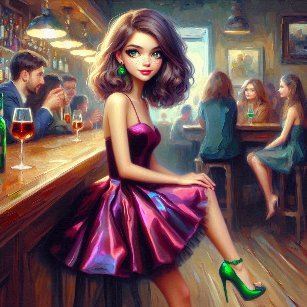 Comic touch to an Oil painting