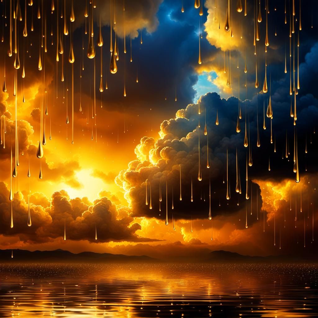 Golden sky scenery
