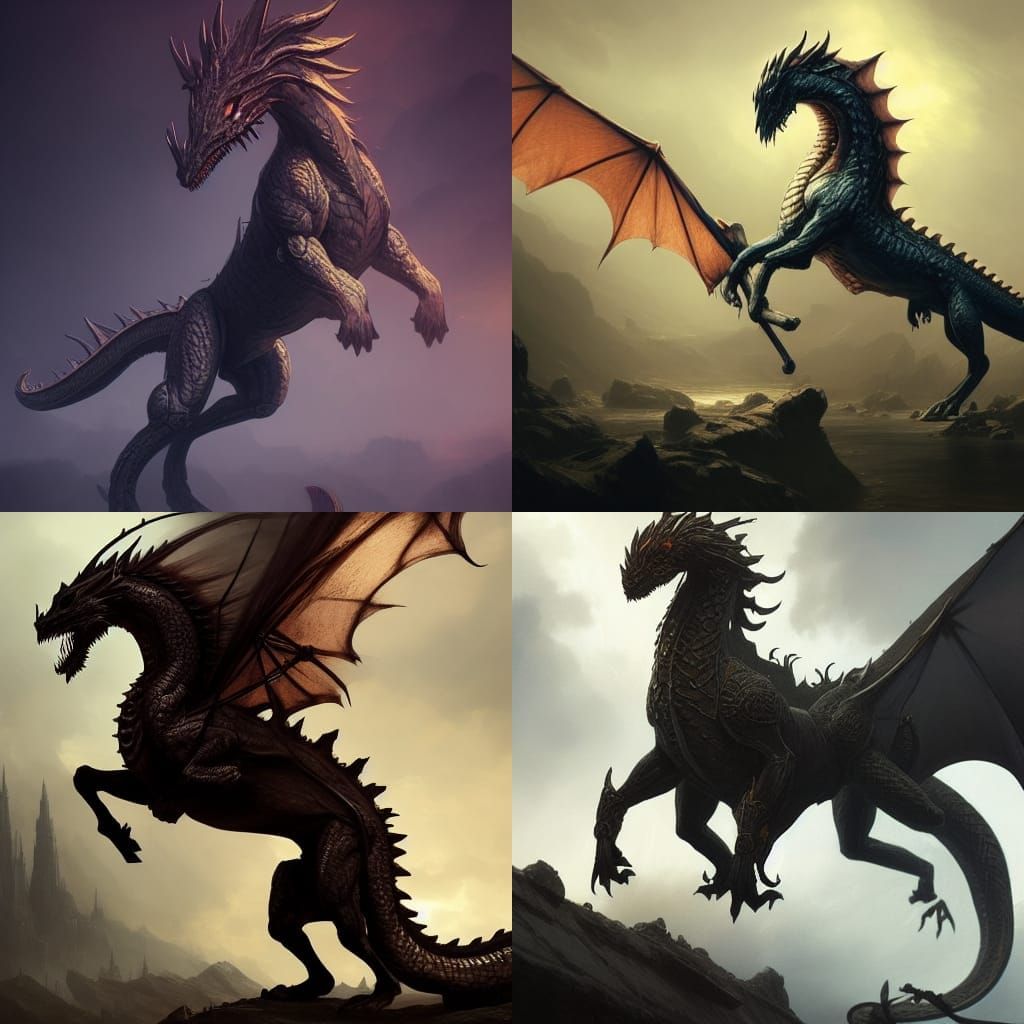 horse dragons dog