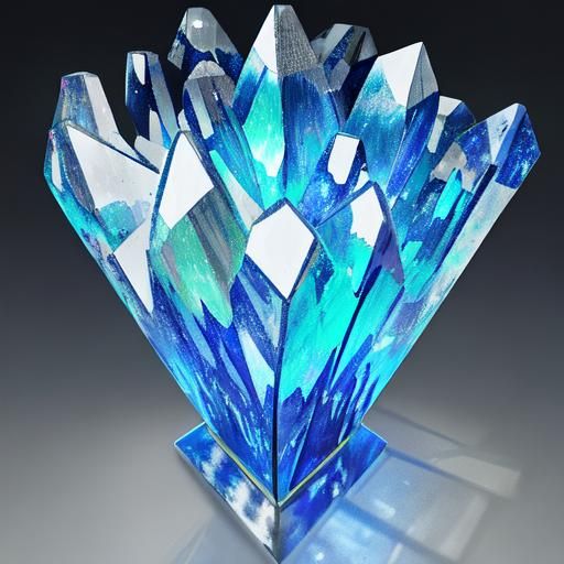 Glass bricks hexagons octagons pentagons ice triangles squares circles