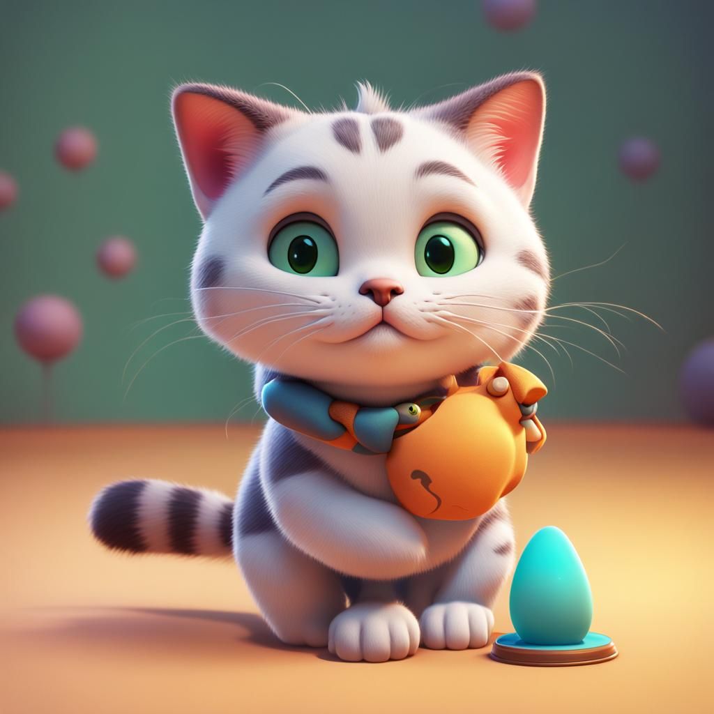 Little cat ans mousse
