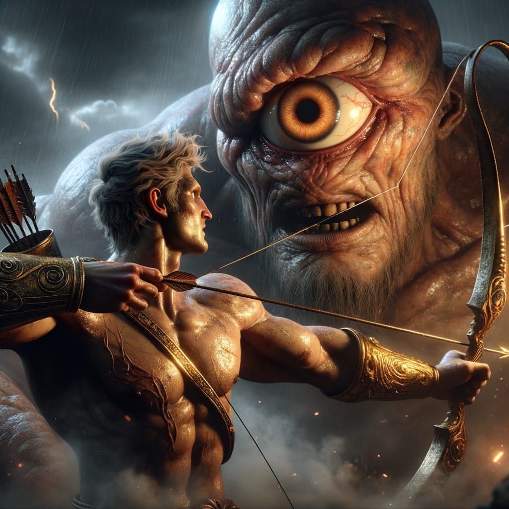 Apollo Vs. Cyclops  by @Grub