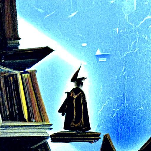 Wizard in the library