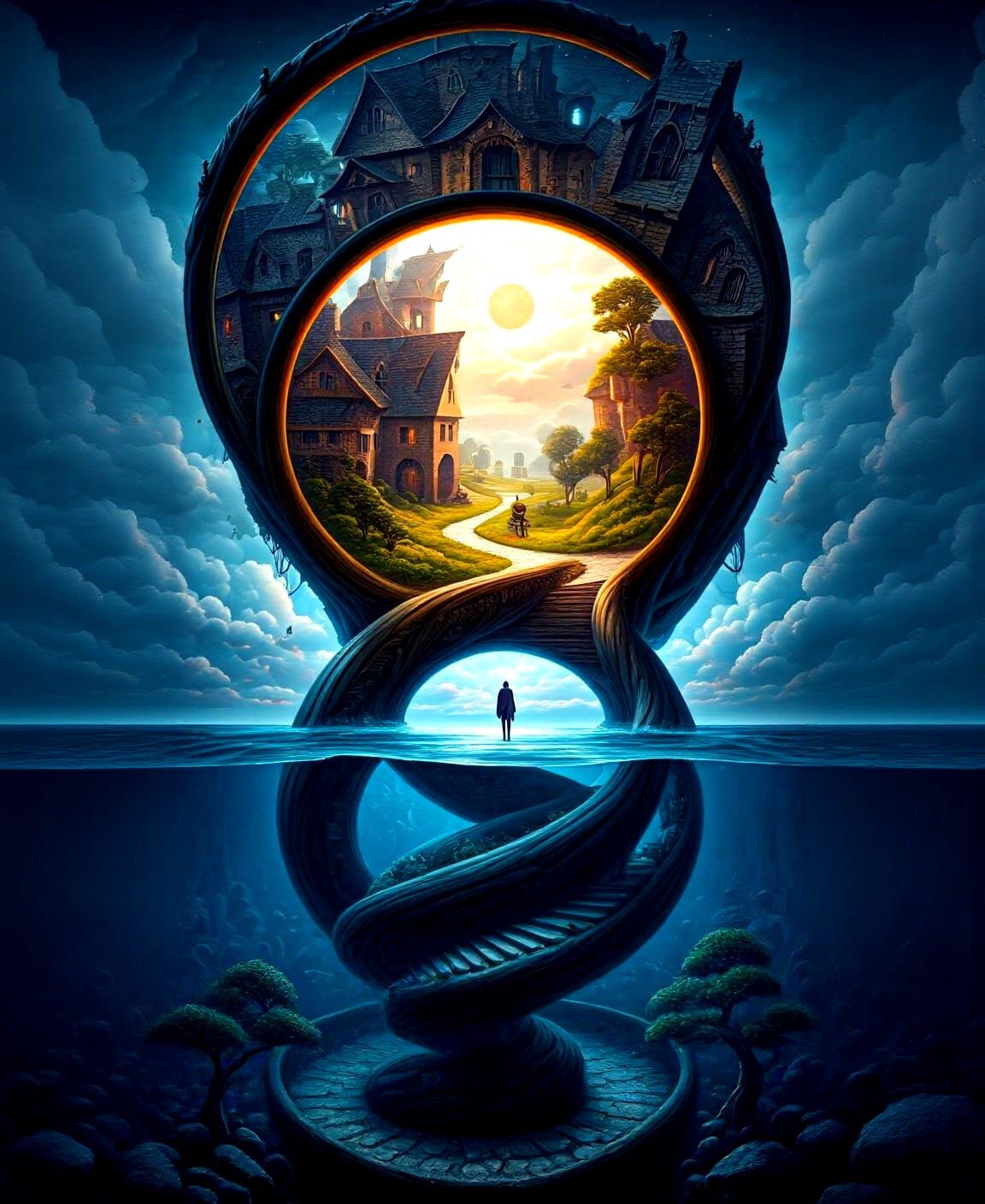 Above, below, and in between