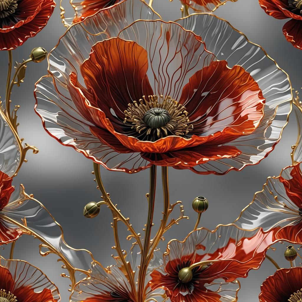 Glassy Poppy Flower