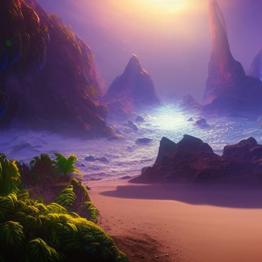 Galaxy beach sunlight