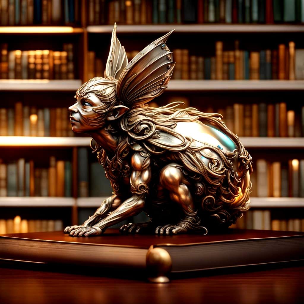 Sculpture of a faerie beetle