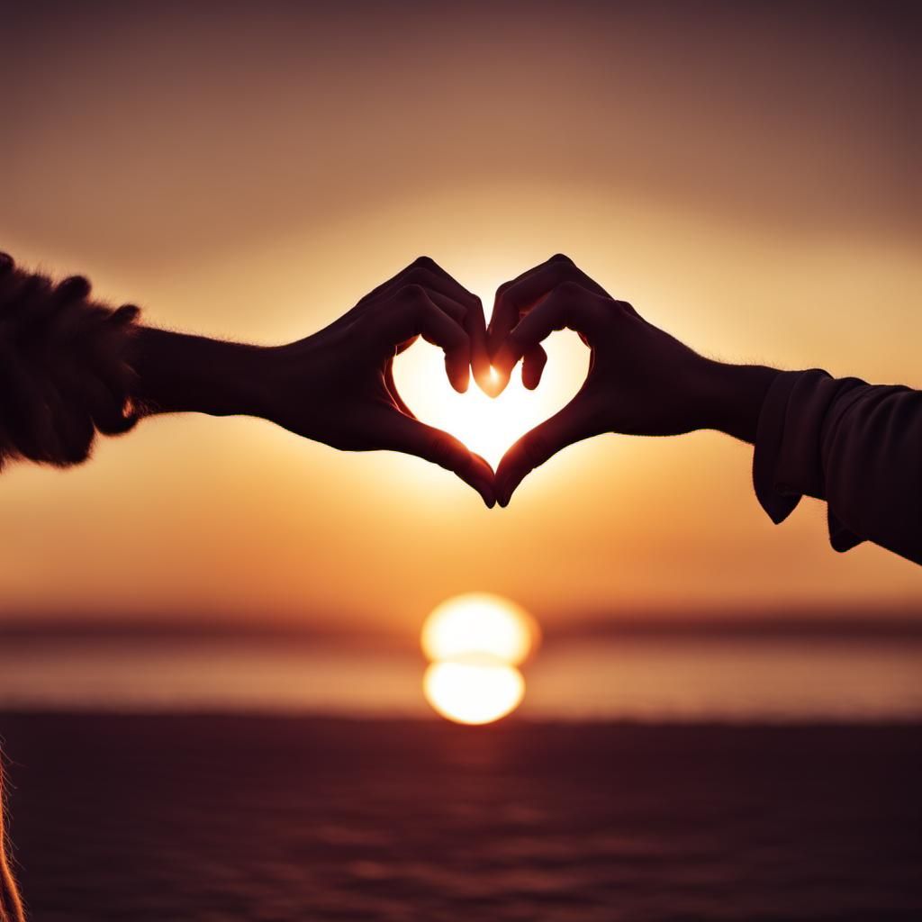 Heart sunset