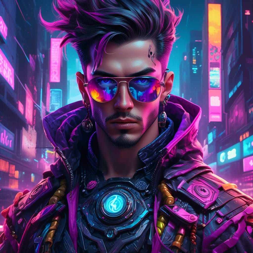 <lora:spectral:0.8> <lora:cud-male:0.7> "Beautiful and detailed closeup portrait  of a synthwave badass man in a city!!!" 

Amazing digital...