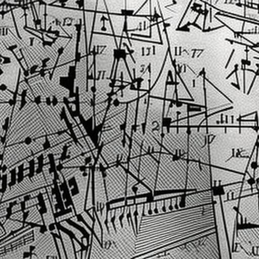graphic score, graphic notation, experimental music notation, sheet music, musical score, ornate layers of rhythm, compo...