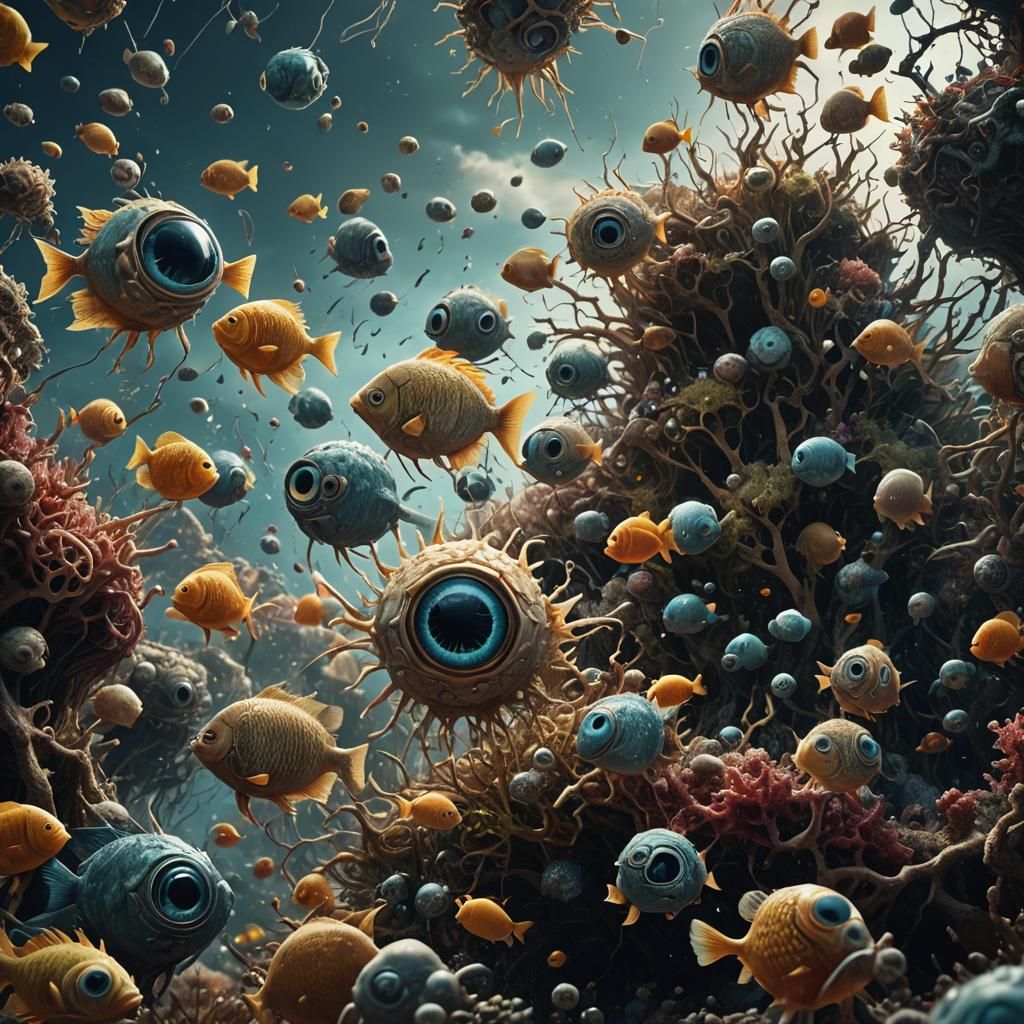 Macrophage, fish eyes effect