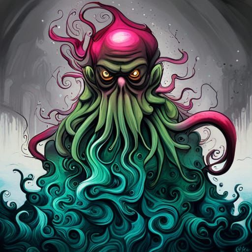 A depiction of Cthulhu Inspired Art - AI Generated Artwork - NightCafe ...