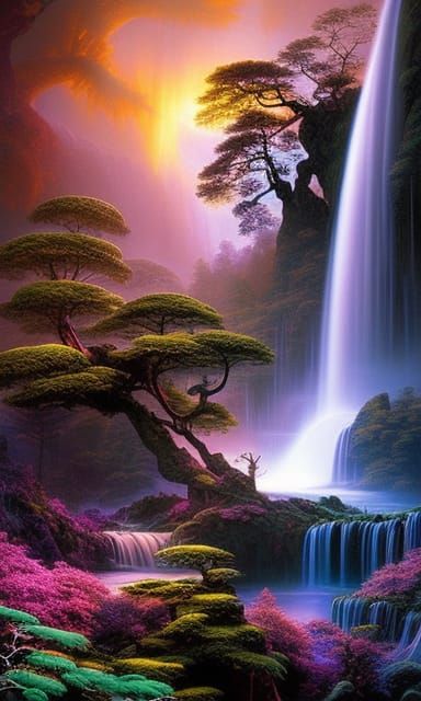 Magic waterfall