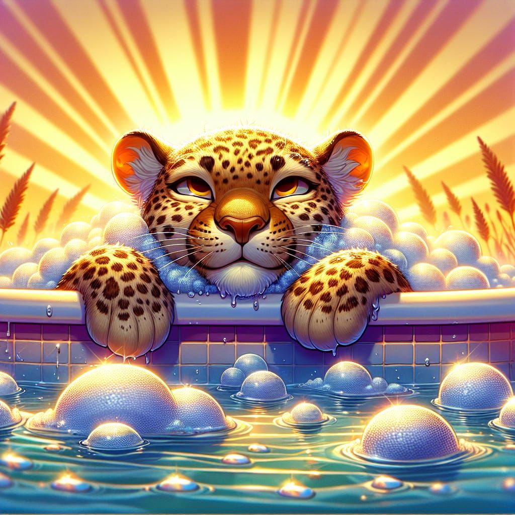Waterloving feline