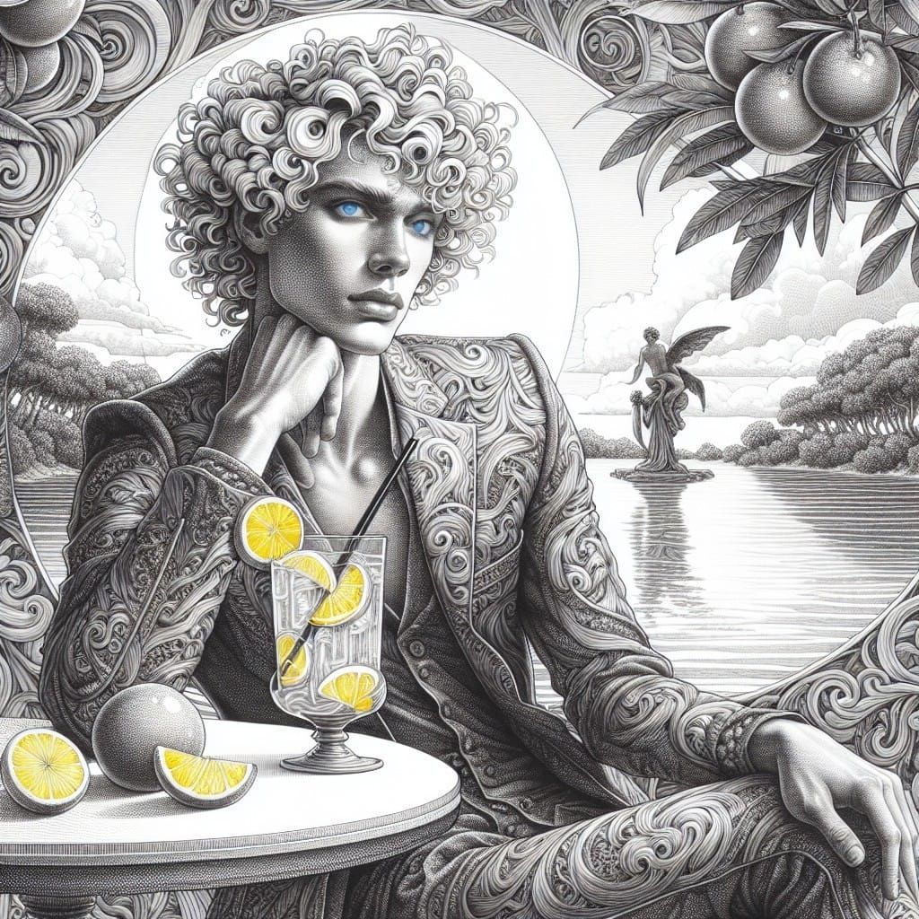 Blue-Lemon Reverie by Lake Como