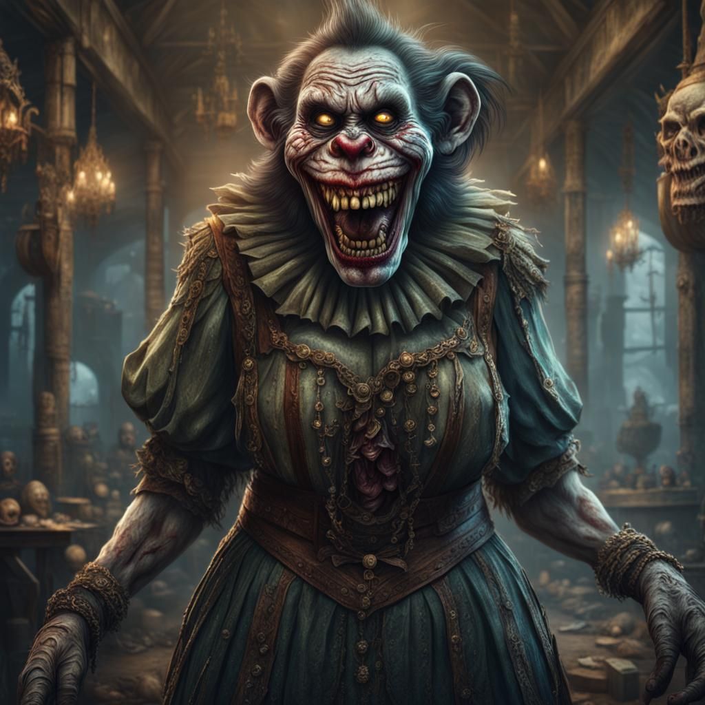 Zombie Monkey Monster Clown Woman Villager