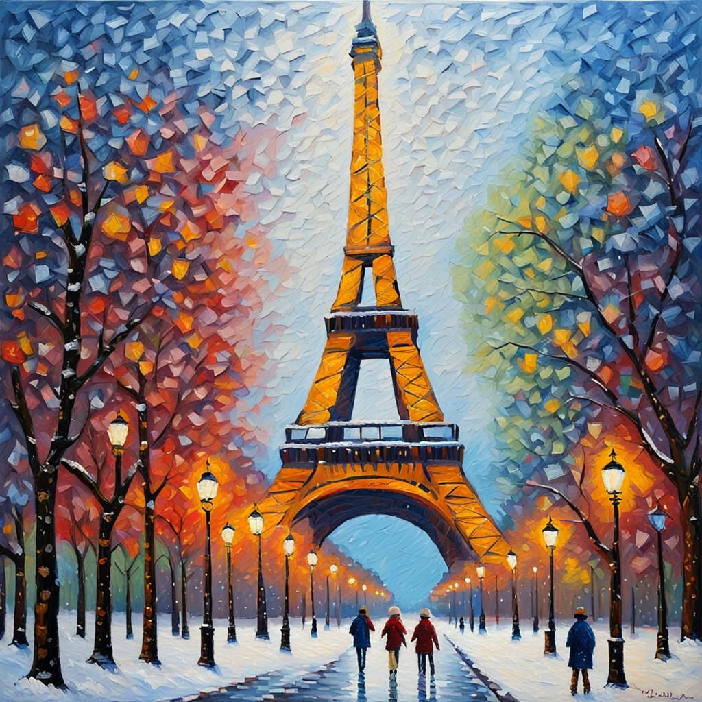 Eiffel Tower - AI Generated Artwork - NightCafe Creator